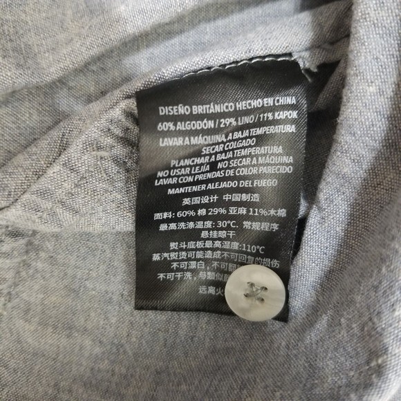 Roamers & Seekers Women's Cotton Tunic Shirt 3/4 Sleeve Size Medium Chambray - Picture 11 of 14